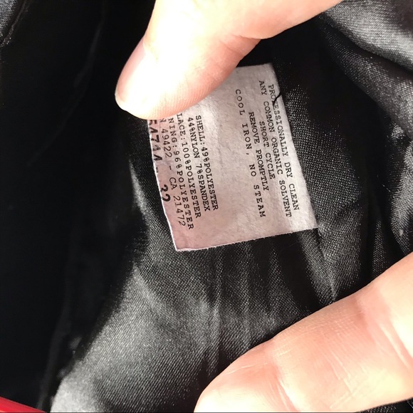 Jessica McClintock pink & black lace ruffle dress - Picture 9 of 9